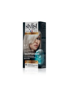 Стойкая крем краска для волос 9 1 Пепельный блонд 120мл Stylist color pro