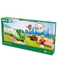 Круговая железная дорога с зеленым поездом 33847 Brio