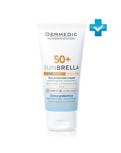Sunbrella Sun Protection Cream Oily and Combination Skin Солнцезащитный крем SPF 50 для жирной кожи  Dermedic