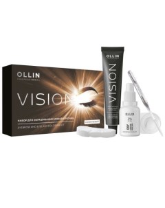 Vision Набор для окрашивания бровей и ресниц Коричневый Ollin professional