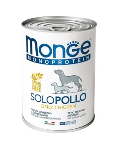 Влажный корм Паштет Монж Монопротеиновый для взрослых собак Курица цена за упаковку Monge