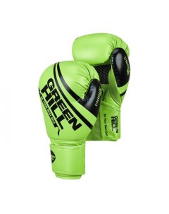 BGU 2308 Боксерские перчатки UNIQUE зелено черные 12oz Green hill