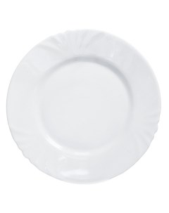 Тарелка десертная стекло 19 см круглая Cadix H4129 белая Luminarc