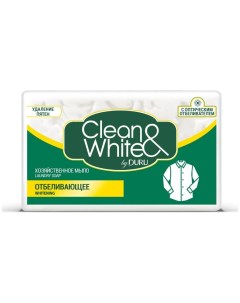 Мыло хозяйственное отбеливающее Clean White 125 г 505266 Duru