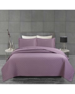 Текстиль для спальни евростандарт покрывало 230х250 см 2 наволочки 50х70 см Пегас серо розовые Silvano