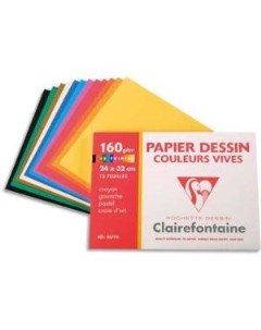 Набор бумаги для пастели Etival Color 24х32 см 12 л 160 г Clairefontaine