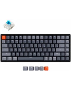 Клавиатура беспроводная K2 84 клавиши алюминиевый корпус RGB подсветка Hot Swap Gateron Blue Switch  Keychron