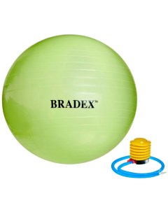 Мяч для фитнеса ФИТБОЛ 75 SF 0721 с насосом салатовый Bradex