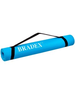 Коврик для йоги и фитнеса SF 0693 173 61 03 см бирюзовый с переноской Bradex