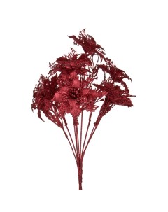 Искусственное растение букет пуансетий цвет марсала 38 см Huajing plastic flower factory