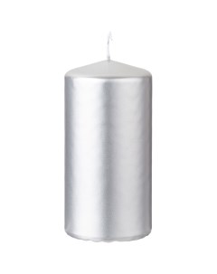 Свеча серебро металлик 5х10 см Bartek candles