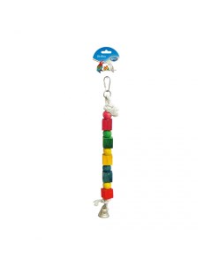 Игрушка для птиц Подвеска хлопковая с кубиками и шарами разноцветная 35см Бельгия Duvo+
