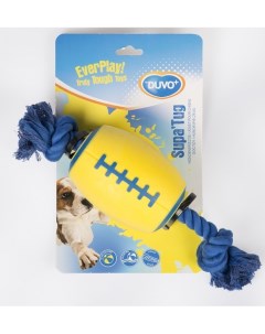Игрушка для собак резиновая Supa Tug Ball Rope желтая Duvo+