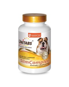 Unitabs SlimComplex Q10 Витамины д собак с избыточным весом 100таб уп Экопром