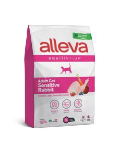 Equilibrium Adult Sensitive Rabbit Корм сух кролик д кошек с чувств пищеварением 400г Alleva