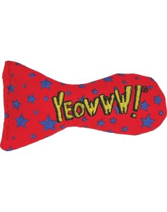 Игрушка для кошек мягкая с кошачьей мятой Рыбка YEOWWW красная со звёздами 7 5х4х3см В Rosewood