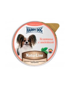 Natur Line Корм влаж паштет телятина индейка д собак 125г Happy dog