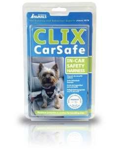 COA Шлейка для собак автомобильная с ремнём безопасности CLIX CarSafe чёрный L 75 95см Великобритани Company of animals