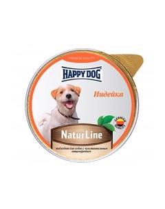 Natur Line Корм влаж паштет индейка д собак 125г Happy dog