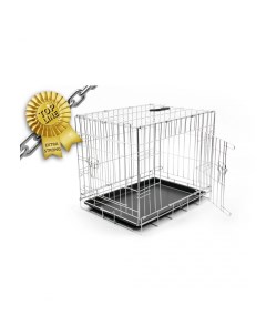 Клетка для собак двухдверная Pet Kennel Top Line LARGE серебристая 92х57х64см Бельгия Duvo+