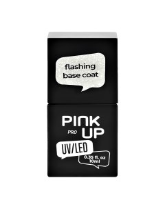 Светоотражающая база для ногтей UV LED PRO flashing base coat тон 02 10 мл Pink up
