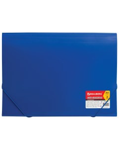 Папка на резинках Business А4 6 отделений пластиковый индекс синяя 0 5 мм 224144 Brauberg