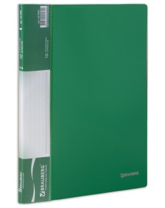 Папка 10 вкладышей стандарт зеленая 0 5 мм 221589 Brauberg