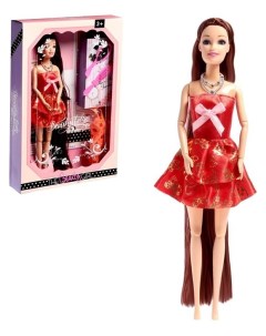 Кукла модель шарнирная Лейла с набором платьев и аксессуарами Nnb