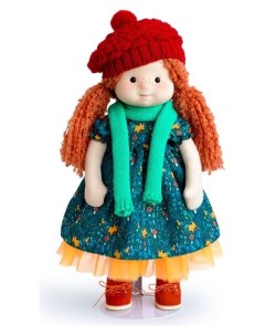 Мягкая кукла Ива в шапочке и шарфе 38 см Budi basa collection