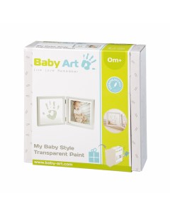 Рамка двойная прозрачная Baby Style с отпечатком краской детская Baby art