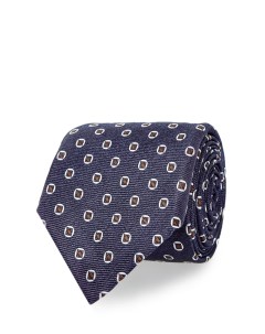 Шелковый галстук с фактурным вышитым принтом ручной работы Canali