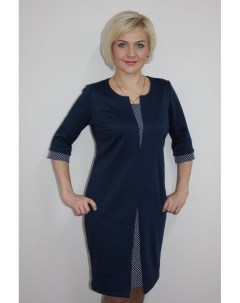 Платье трикотажное Азера темно синее рр Инсантрик