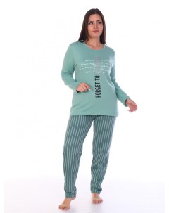 Пижама трикотажная Минзалия зеленая Инсантрик