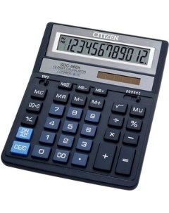Калькулятор бухгалтерский SDC 888XBL темно синий 12 разр Citizen