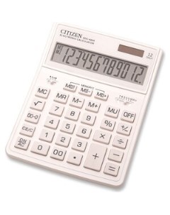 Калькулятор бухгалтерский SDC 444XRWHE белый 12 разр Citizen