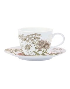 Чашка с блюдцем Botanica Lilac Easy life