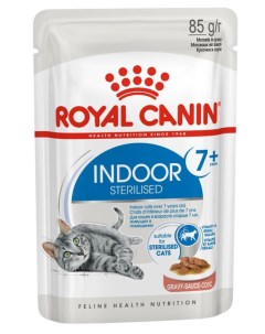 Влажный корм для кошек Indoor Sterilized 7 в соусе 0 085 кг Royal canin