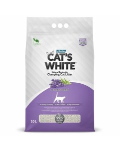 Lavender наполнитель для кошачьего туалета комкующийся с нежным ароматом лаванды Cat's white