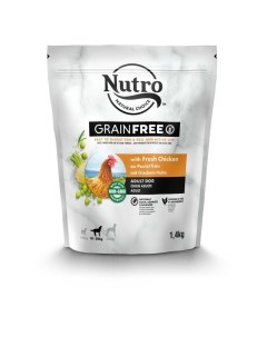 Сухой корм для взрослых собак средних пород со свежей курицей и экстрактом розмарина 1 4 кг Nutro