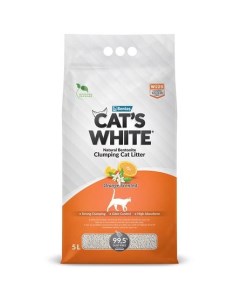 Orange Комкующийся наполнитель для кошек с ароматом апельсина 4 3 кг Cat's white