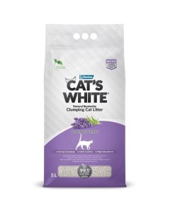 Lavender Комкующийся наполнитель для кошек с нежным ароматом лаванды 4 3 кг Cat's white