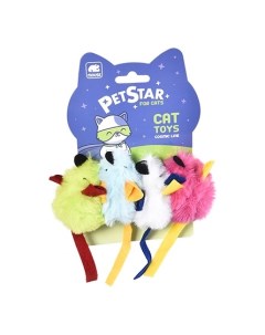 Игрушка для кошек МЫШКИ набор 4 шт Pet star