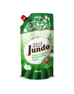 Концентрированный эко гель для мытья посуды и детских принадлежностей Green tea with Mint 800 мл Jundo