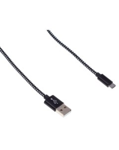 Кабель USB Braided BHP RET MICUSB BR 1м чёрный Buro