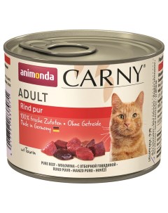 Корм для кошек CARNY ADULTс отборной говядиной для взрослых кошек конс 200гр Animonda