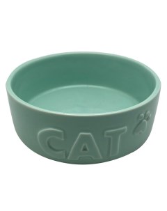 Миска для животных Cat Paw зеленая керамическая 13х13х4см 300мл Foxie