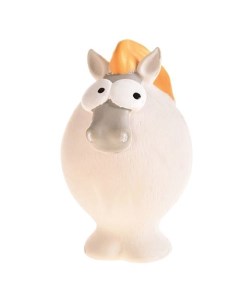 Игрушка для собак Лошадь с пищалкой латекс 12х7х7см белая Foxie