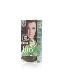 Стойкая крем краска для волос FitoColor 5 0 Темно русый 115мл Фитокосметик