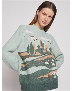 Вязаный свитер с рисунком Zolla