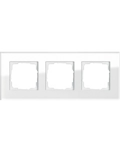 Рамка 3 постовая Esprit белое стекло 021312 Gira